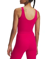 Under Armour Solid Knit Scoop Neck Sleeveless Fitted Motion Tank Top