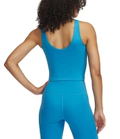 Under Armour Solid Knit Scoop Neck Sleeveless Fitted Motion Tank Top