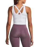 Under Armour Solid Knit Scoop Neck Sleeveless Fitted Motion Tank Top