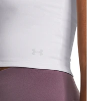 Under Armour Solid Knit Scoop Neck Sleeveless Fitted Motion Tank Top