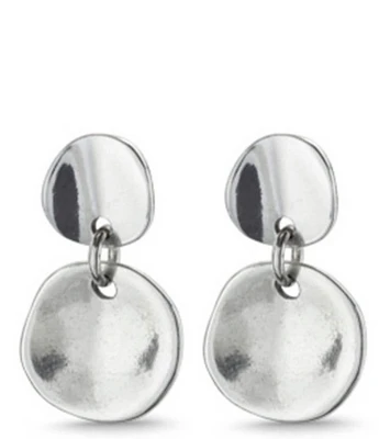 UNOde50 Scales Silver Sculptural Drop Earrings