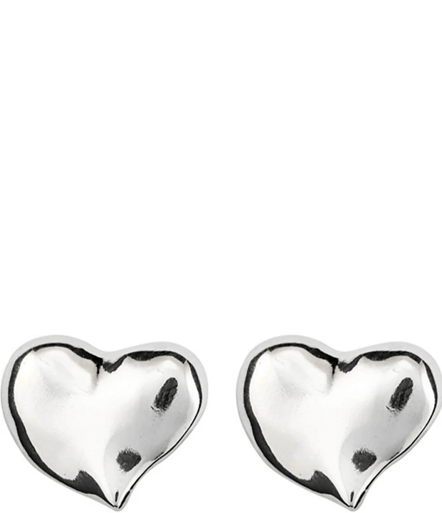 UNOde50 Silver Heart Stud Earrings