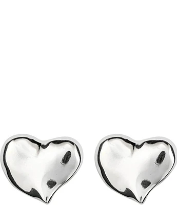UNOde50 Silver Heart Stud Earrings