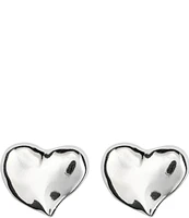 UNOde50 Silver Heart Stud Earrings