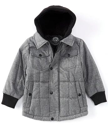 Urban Republic Big Boys 8-20 Wool Shirt Jacket With Attached Hood