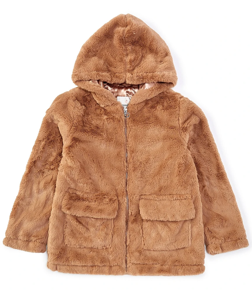 Urban Republic Big Girls 7-16 Long Sleeve Faux-Fur Hooded Jacket