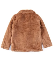 Urban Republic Big Girls 7-16 Long Sleeve Mid Length Fur Long Jacket