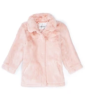 Urban Republic Big Girls 7-16 Long Sleeve Mid Length Fur Long Jacket