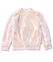 Urban Republic Big Girls 7-16 Long Sleeve Sequin-Embellished Bomber Jacket