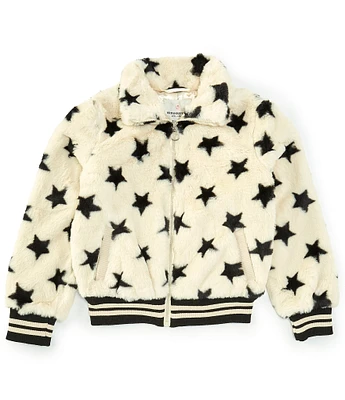 Urban Republic Big Girls 7-16 Long Sleeve Star-Printed Bomber Jacket