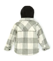 Urban Republic Little Boys 2T-7 Midweight Grey & White Buff Plaid Jacket