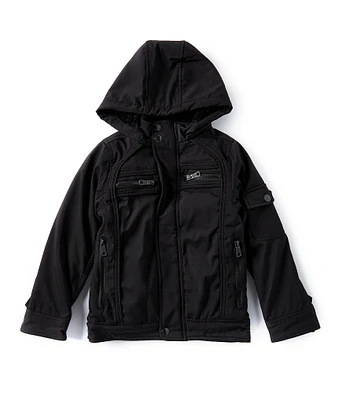 Urban Republic Little Boys 4-7 Heavyweight Black Tech Fur Jacket