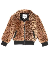 Urban Republic Little Girls 2T-6X Jaguar-Printed Faux-Fur Bomber Jacket