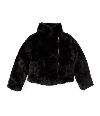 Urban Republic Little Girls 4-6X Long Sleeve Faux Fur Coat