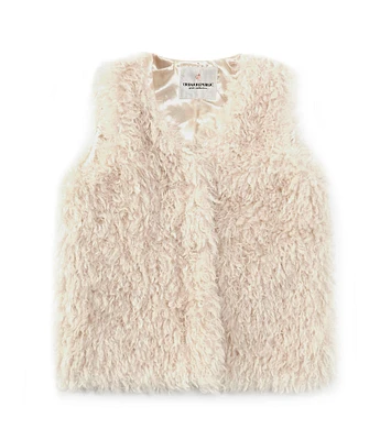 Urban Republic Little Girls 4-6X V-Neck Shaggy Fur Vest