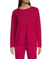 VAN WINKLE & CO. Long Sleeve Crew Neck Coordinating Cashmere Lounge Top