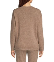 VAN WINKLE & CO. Long Sleeve Crew Neck Coordinating Cashmere Lounge Top