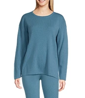 VAN WINKLE & CO. Long Sleeve Crew Neck Coordinating Cashmere Lounge Top