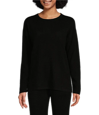 VAN WINKLE & CO. Long Sleeve Crew Neck Coordinating Cashmere Lounge Top