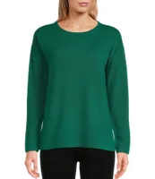 VAN WINKLE & CO. Oversized Cashmere Long Sleeve Crew Neck Coordinating Lounge Top