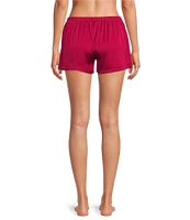 VAN WINKLE & CO. Solid Coordinating Woven Satin Sleep Shorts