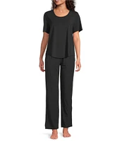 VAN WINKLE & CO. Solid Knit Coordinating Sleep Pants