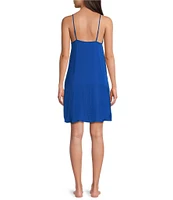 Van Winkle & Co. Solid Satin Sleeveless V-Neck Tie-Front Chemise