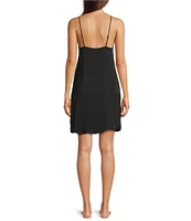 Van Winkle & Co. Solid Satin Sleeveless V-Neck Tie-Front Chemise