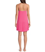Van Winkle & Co. Solid Satin Sleeveless V-Neck Tie-Front Chemise