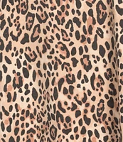 VAN WINKLE & CO. Spotty Animal Knit Short Sleeve Scoop Neck Coordinating Sleep Top