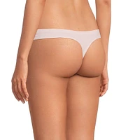 VAN WINKLE & CO. Stretch Microfiber Bonded Mid Rise Thong Panty