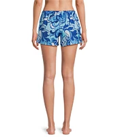 VAN WINKLE & CO. Woven Satin Boho Breeze Print Coordinating Sleep Shorts
