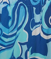VAN WINKLE & CO. Woven Satin Boho Breeze Print Coordinating Sleep Shorts