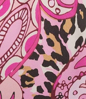 VAN WINKLE & CO. Woven Satin Paisley Animal Print Coordinating Sleep Shorts
