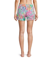 VAN WINKLE & CO. Woven Satin Retro Paisley Print Coordinating Sleep Shorts