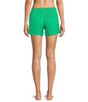 VAN WINKLE & CO. Woven Solid Satin Coordinating Sleep Shorts