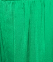 VAN WINKLE & CO. Woven Solid Satin Coordinating Sleep Shorts