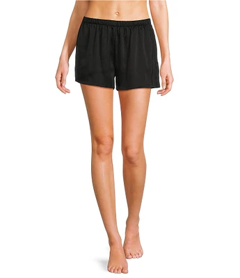 VAN WINKLE & CO. Woven Solid Satin Coordinating Sleep Shorts