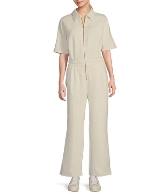 Varley Corrine Collared Neck Short Sleeve Jumpsuit