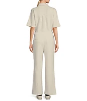 Varley Corrine Collared Neck Short Sleeve Jumpsuit