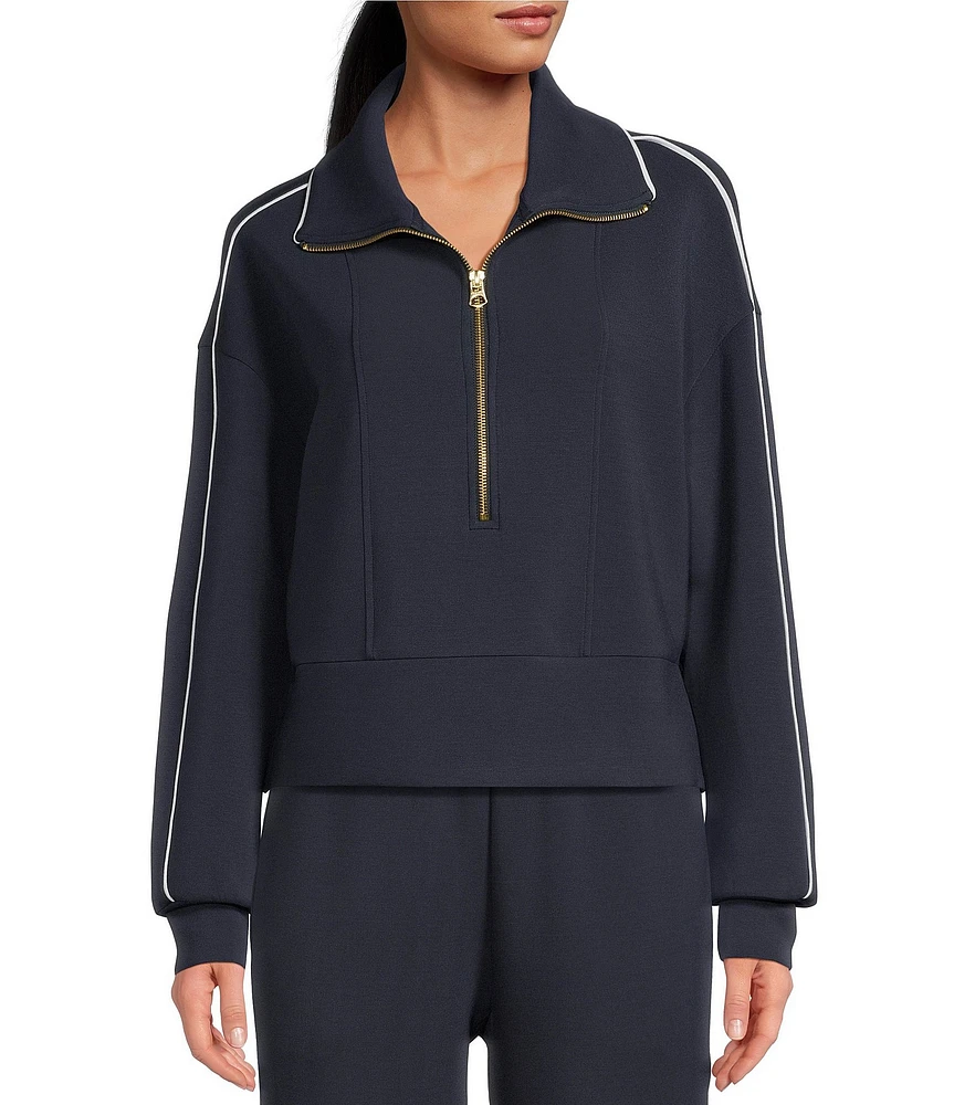 Varley Davenport Half Zip Drop Shoulder Sweatshirt