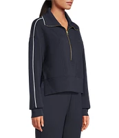 Varley Davenport Half Zip Drop Shoulder Sweatshirt