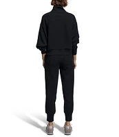 Varley Davidson DoubleSoft® Stand Collar V-Neck Quater Zip Long Sleeve Sweat Jacket