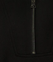 Varley Davidson DoubleSoft® Stand Collar V-Neck Quater Zip Long Sleeve Sweat Jacket