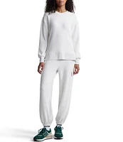 Varley Gabriella DoubleSoft® Knit Crew Neck Long Sleeve Zip Side Pullover Sweatshirt