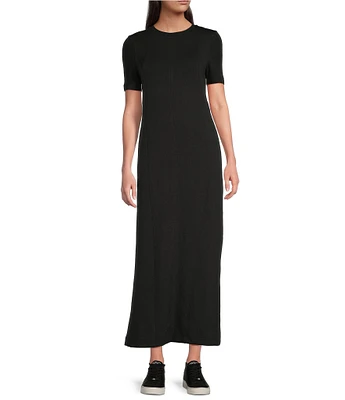 Varley Hattie Crew Neckline Short Sleeve Maxi Dress