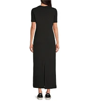 Varley Hattie Crew Neckline Short Sleeve Maxi Dress