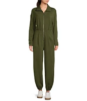 Varley Jessie Collared Neck Long Sleeve Jumpsuit