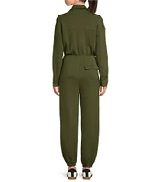 Varley Jessie Collared Neck Long Sleeve Jumpsuit