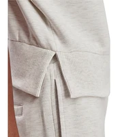 Varley Kelly High Neck Cap Sleeve Half Zip Double Soft Cropped Sweatshirt
